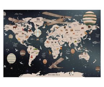 Fototapeta za djecu Karta svijeta 254x184 cm, Vlies tapeta
