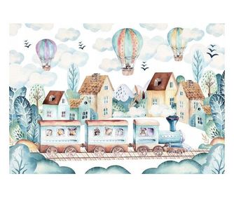 Ταπετσαρία Τοίχου Παιδική Τρένο 416x254 εκ., Vlies Ταπετσαρία