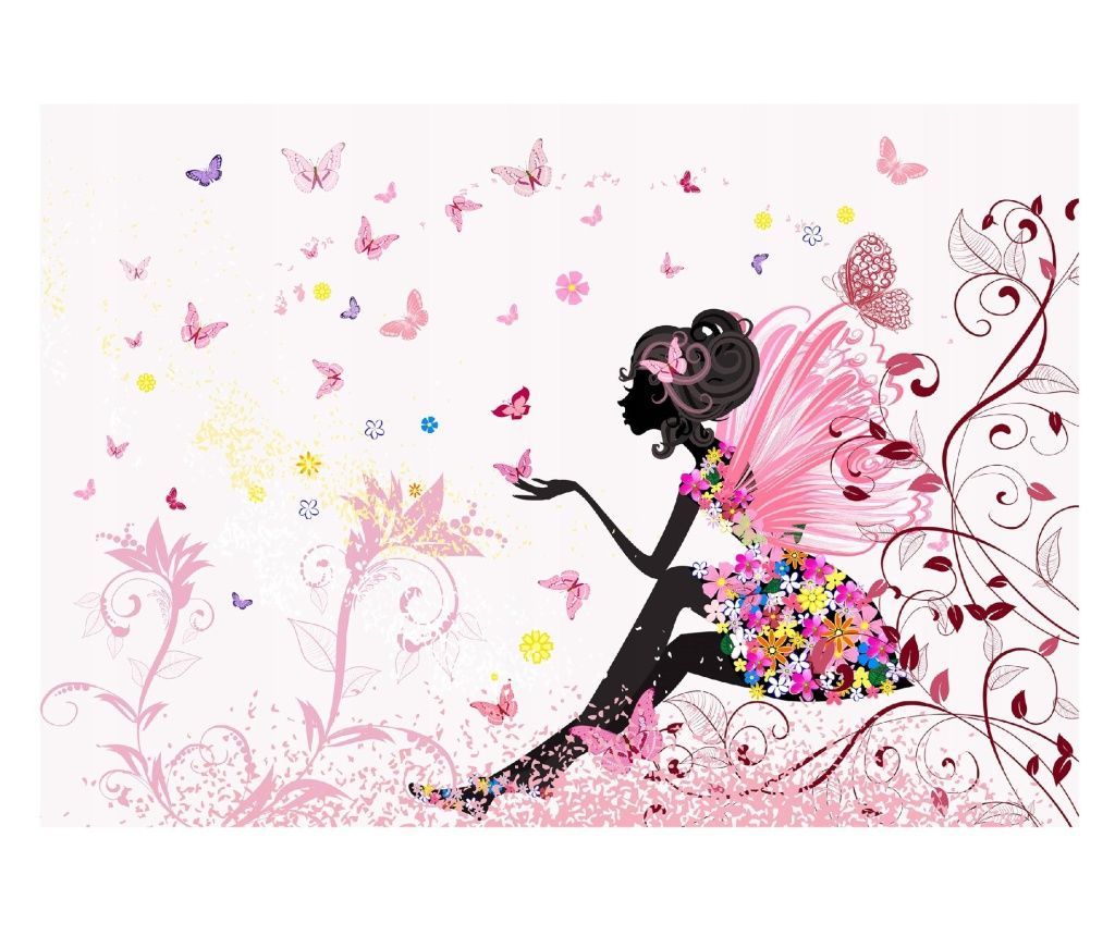 Fairy Girl Wallpaper for Kids 368x254 cm, Non-Woven Wallpaper