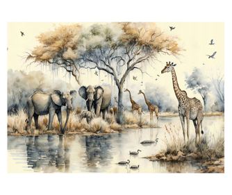 Fototapeta Djeca Džungla Safari Životinje 368x254 cm, Vlies Tapeta