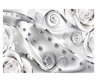 Fototapeta 3D Apstrakcija Cvijeće 416x254 cm, Vlies Tapeta, Dekorativna, Zid, Dnevni boravak 416x254 cm