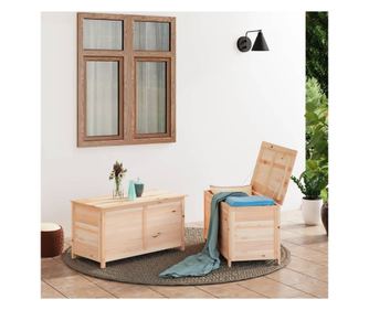 Škatla za zunanje blazine 100x50x56 cm iz masivnega smrekovega lesa