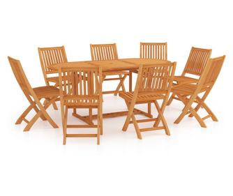 Set vrtne garniture, 9 komada, drvo tikovine