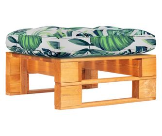 Otoman od drvenih paleta, drvo borovine smeđe boje tretirano