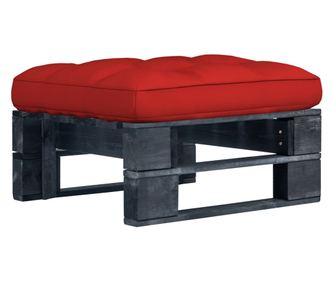 Tabureti od vrtnih paleta, crni, tretirani bor.