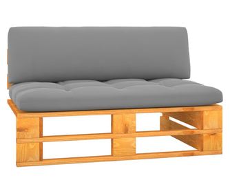 Ъглова градинска палетна канапе, меден кестен, обработен боров дървен материал