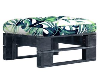 Tabureti od vrtnih paleta, crni, obrađeni bor.