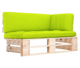 Градински палетен диван, ъглов, обработен бор