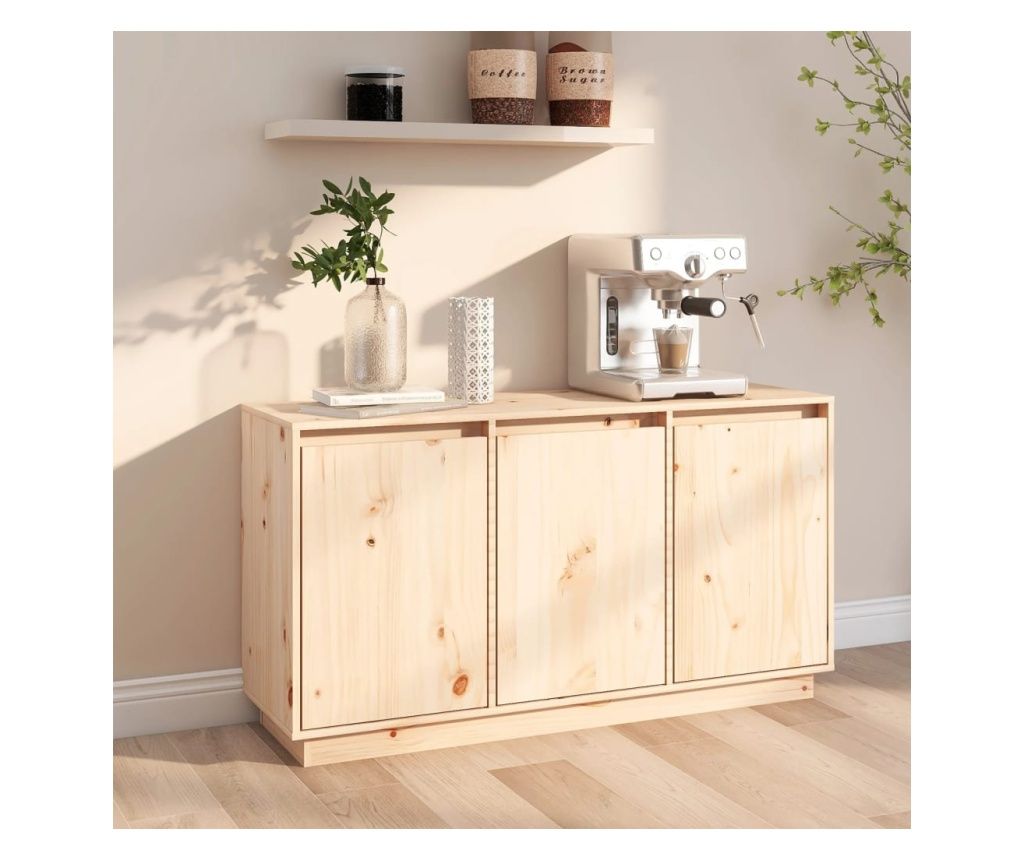 Sideboard, 111x34x60 cm, Solid Pine Wood