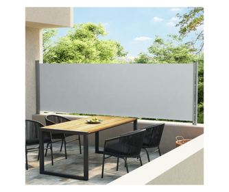 Oldalra hzhat teraszponyva, szrke, 140 x 600 cm