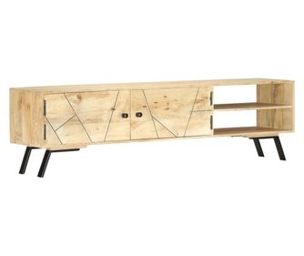 TV komoda, 140 x 30 x 40 cm, masivno drvo manga