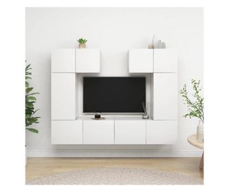 Set TV ormarića, 6 komada, bijela, PAL