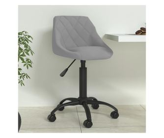 Kuhinjski stol, svetlo siva, žamet