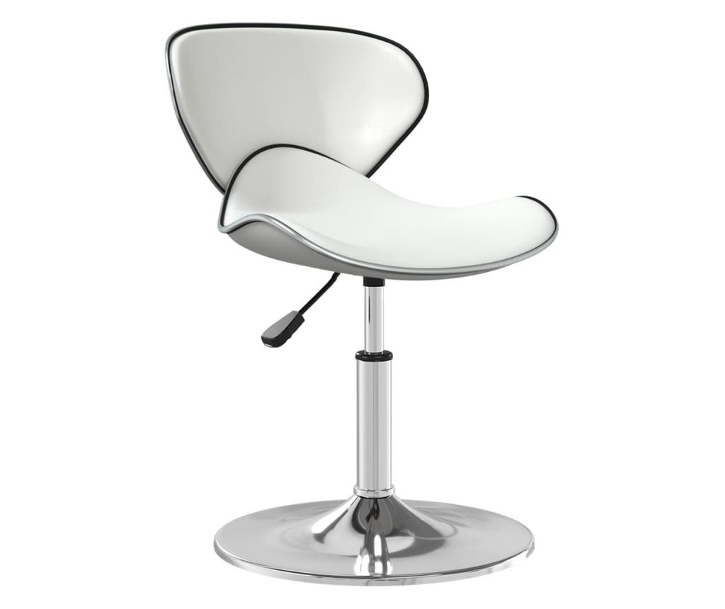 Scaun de bucătărie, alb, piele ecologică