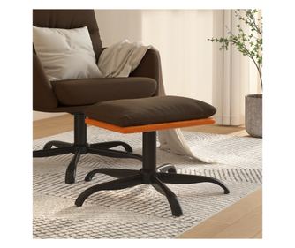 Tabure, smeđi, 60x60x39 cm, tekstil i ekološka koža