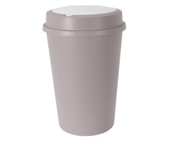 Καλάθι απορριμμάτων Excellent Houseware, πολυπροπυλένιο, 40x58 εκ., 47 λ, κρεμ.