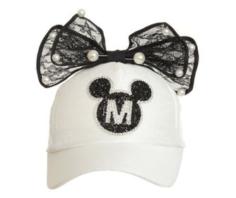 Sapca fashion pentru fete, PAMI, SC-0223-079-2, 52 cm, Alb