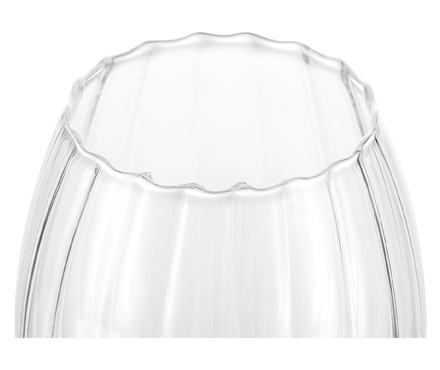Комплект Буркани за съхранение с капак Quasar & Co., Стъкло, кръгъл модел, 750 ml, Прозрачен, 3 Броя