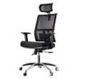 Irodai szék, Quasar &Co., Alfa Star modell, fejtámlával, ergonomikus, állítható magasság és háttámla, deréktámasz, háló/ABS, fek