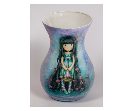 Vaza decorativa handmade, sticla, D11cm