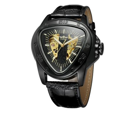 Ceas barbatesc Automatic Winner , design triunghi - Negru
