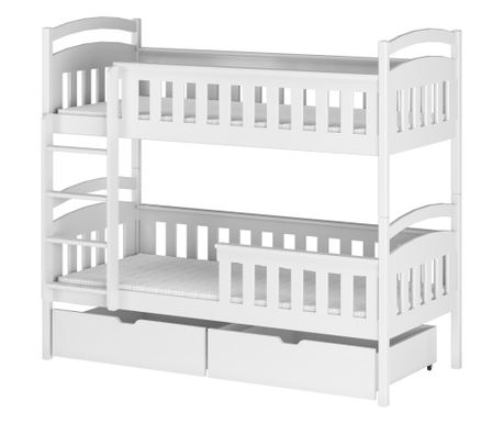 Otroški pograd, AKL FURNITURE, Harry, 200x80x164cm, grafit, borov les, FSC 100%