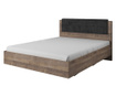 Bračni krevet, AKL FURNITURE, Arden, 200x160x103cm, bež, grafit, melamin, ABS