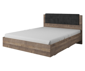 Bračni krevet, AKL FURNITURE, Arden, 200x160x103cm, bež, grafit, melamin, ABS