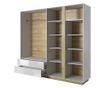 Ruhásszekrény, AKL FURNITURE, Arco, 220x54x203cm, fehér, melamin, ABS