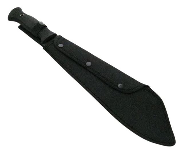 IdeallStore® vadászmachete, Survival Instinct, 45 cm, rozsdamentes acél, fekete, hüvely mellékelve
