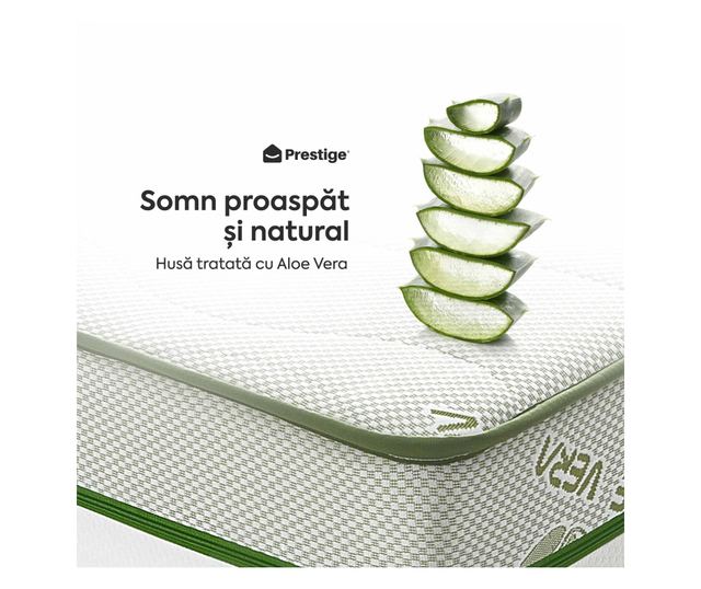 Saltea ALOE VERA HYGENE BIO MEMORY 18+5, 7 zone de confort, spuma cu memorie, husa detasabila cu fermoar, lavabila  200x140x25cm