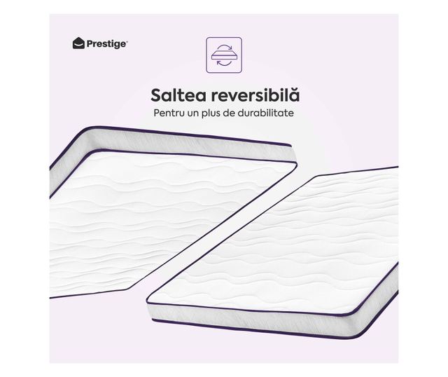 Saltea BASIC ERGO PURPLE LINE, spuma poliuretanica, reversibila, hipoalergenica, ortopedica  200x80x12cm