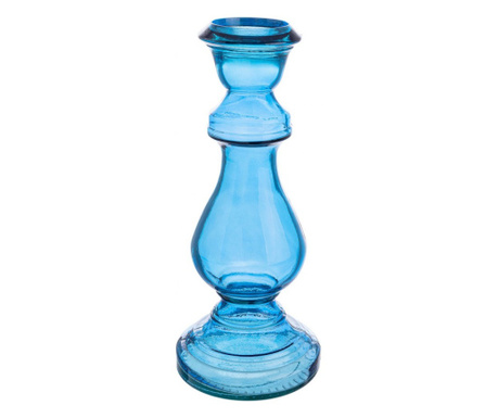 Set 4 modrih steklenih svečnikov Jody 17x40 cm