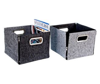 Set od 6 kutija za pohranu od filca 26,5x26,5x23 cm
