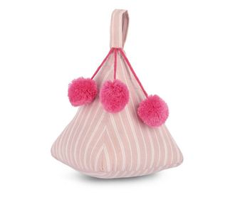 Set od 2 krem ružičasta tekstilna graničnika za vrata 14x14x18 cm