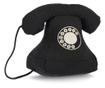 Set od 2 crna krem tekstilna graničnika za vrata Telefon 24x13x20 cm