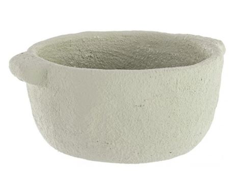 Komplet 6 zelenih cementnih cvetličnih loncev 25x20,7x9,5 cm