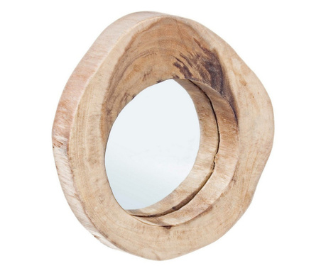 Set 4 oglinzi lemn natur Bakur 28x4 cm