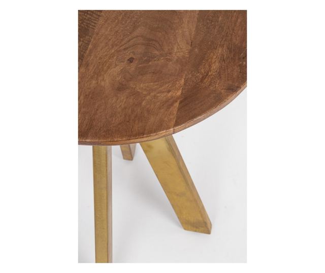 Помощна масичка Sherman, златистокафява, 50x50 см