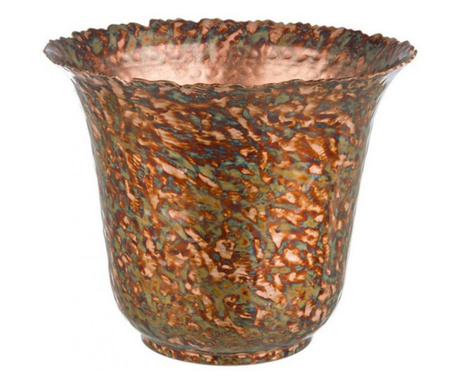 Aluminijasta bakreno zelena vaza za rože Judd 20,5x12 cm