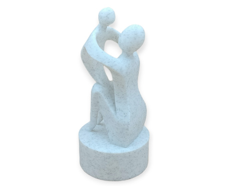 Figurina minimalista imprimata 3D din material ecologic, cu tema mama si copilul, 75x75x162 mm