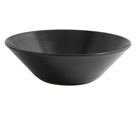 Set 6 boluri din ceramica neagra, Reserve, 24 cm