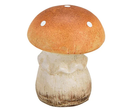 Decoratiune ciuperca, lut, maro, 6x8 cm