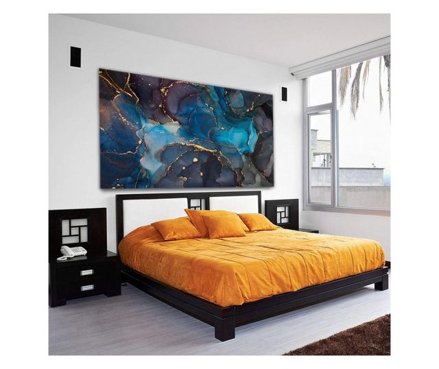 Tablou Canvas, Abstract Marble Blue, 80x120 cm
