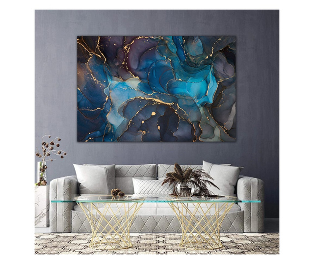 Tablou Canvas, Abstract Marble Blue, 90x140 cm - Vivre