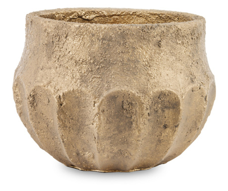 Ghiveci ceramica, auriu antichizat, 18x22x22 cm