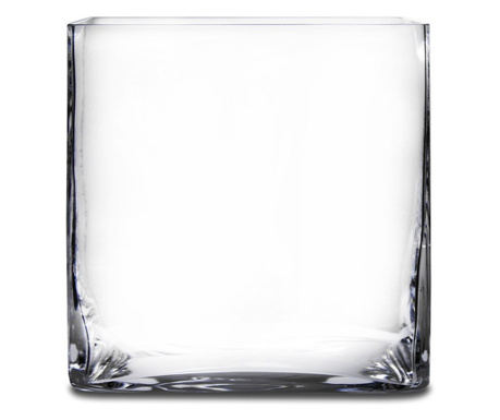 Vaza sticla transparenta, 15x15x15 cm