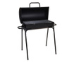 Hengeres grill BBQ, fém, 33x63x89 cm, fekete