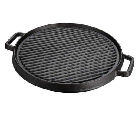 Tigaie grill Vaggan, fonta, 30x2 cm, negru