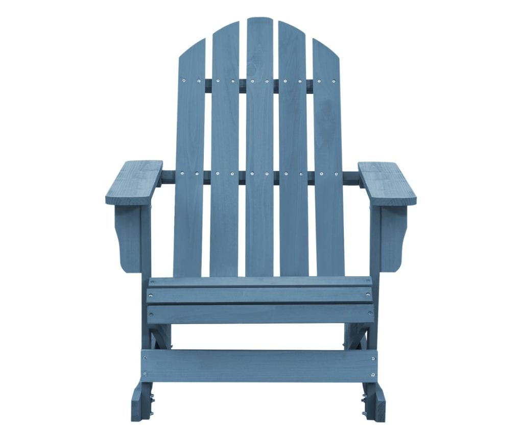 Адирондак синя градинска люлееща се маса от масивна иглолистна дървесина - 2